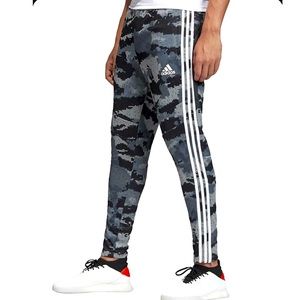 Adidas Men's Trio 19 Camo Jogger Track Pants Size Medium Black/White